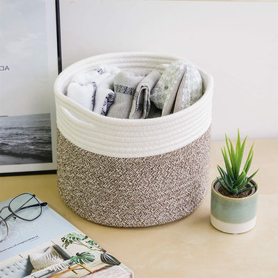 Gardez votre maison organisée panier de rangement à cordes de coton pliable rond pour divers articles