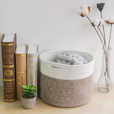 Gardez votre maison organisée panier de rangement à cordes de coton pliable rond pour divers articles