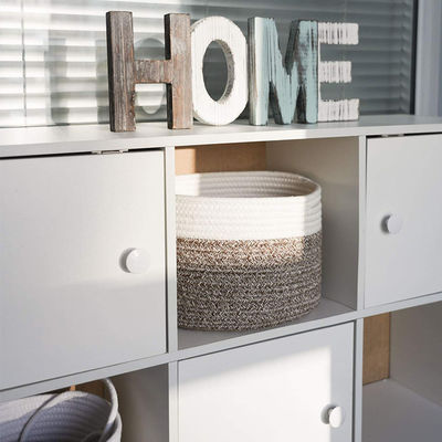 Gardez votre maison organisée panier de rangement à cordes de coton pliable rond pour divers articles
