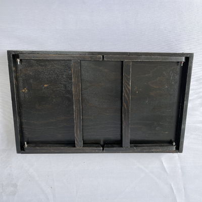 Impression à écran de soie Petit-déjeuner naturel Plateau de lit en bois avec jambes pliantes Cuisine