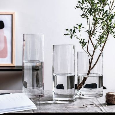 Vase en verre clair pour décoration de toute saison 10-20 cm de diamètre