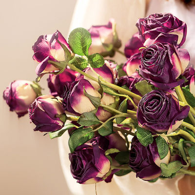 Décoration de fleurs de rose en soie artificielle personnalisée pour toutes les fêtes et célébrations