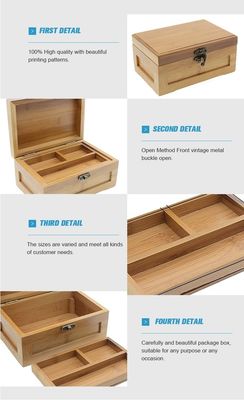 Emballage cadeau de luxe avec impression gravée au laser sur boîte en bois de bambou personnalisée