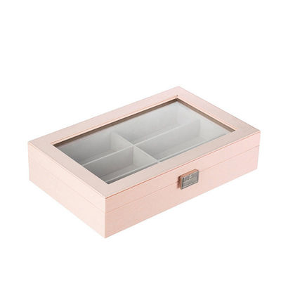 Boîtes de rangement de cadeaux de cravate en bois inachevée Logo personnalisé Acceptable et gratuit