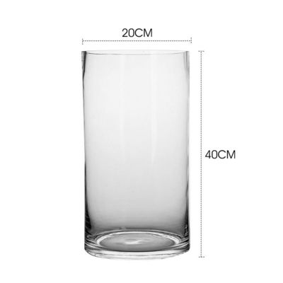 Vase de table de design minimaliste pour verre transparent Vase de fleurs cylindrique de style nordique