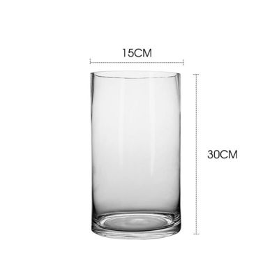 Vase de table de design minimaliste pour verre transparent Vase de fleurs cylindrique de style nordique