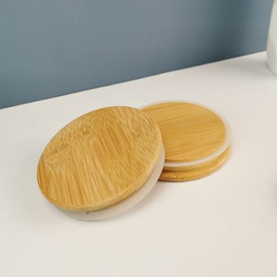 Couvercle en bambou 100% naturel pour bocal à bougies en verre Conception personnalisée et matériaux écologiques