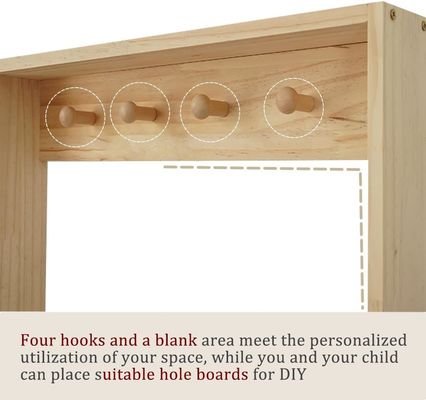 Économiser de l'espace Monture murale Étagère pour jouets et livres pour enfants Armoire murale de salle de bain en bois