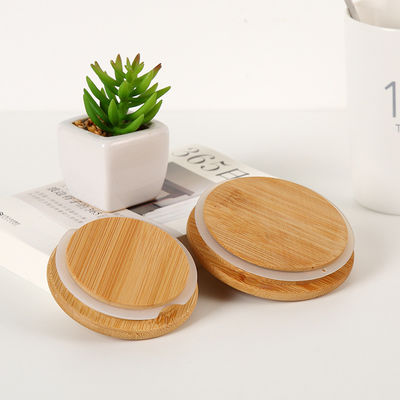 Couvercle en bambou 100% naturel pour bocal à bougies en verre Conception personnalisée et matériaux écologiques