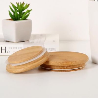 Couvercle en bambou 100% naturel pour bocal à bougies en verre Conception personnalisée et matériaux écologiques