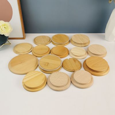 Couvercle en bambou 100% naturel pour bocal à bougies en verre Conception personnalisée et matériaux écologiques