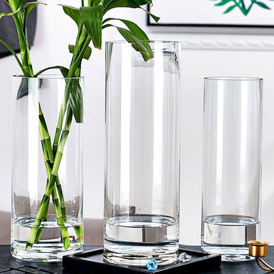Style de design contemporain Vase en verre clair ronde élégante pour la décoration de la maison