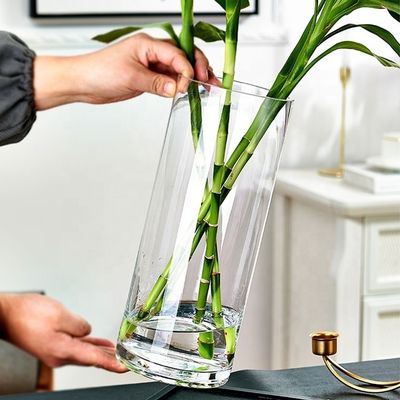 Vase en verre clair pour décoration de toute saison 10-20 cm de diamètre