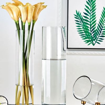 Vase en verre clair pour décoration de toute saison 10-20 cm de diamètre