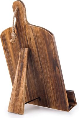 Stand de cuisine en bois de pin élégant avec installation debout et planche de coupe brune