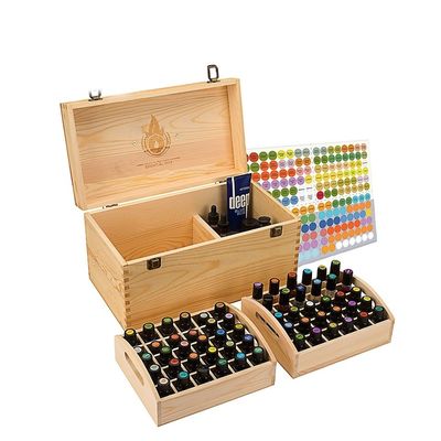 Boîte en bois faite à la main pour les huiles essentielles personnalisable et accepte les commandes sur mesure