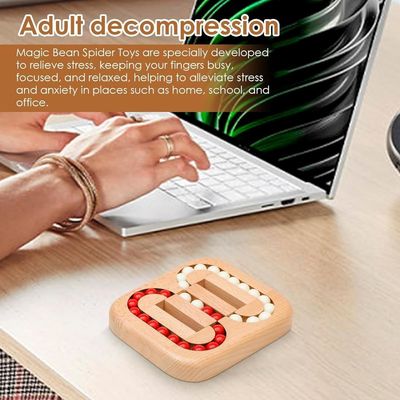 Unisexe 202405 Carreaux en bois Labyrinthe du cerveau Jeu pour personnes âgées Adultes plus âgés Jouets de puzzle faciles pour la maladie d'Alzheimer