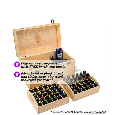 Boîte en bois faite à la main pour les huiles essentielles personnalisable et accepte les commandes sur mesure