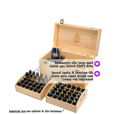 Boîte en bois faite à la main pour les huiles essentielles personnalisable et accepte les commandes sur mesure