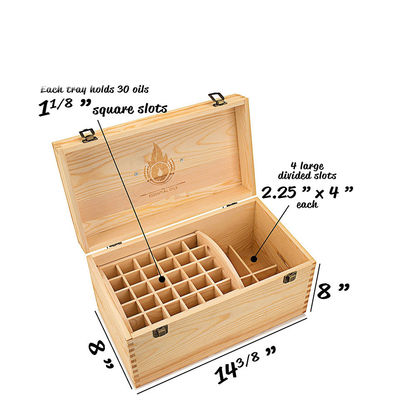 Boîte en bois faite à la main pour les huiles essentielles personnalisable et accepte les commandes sur mesure