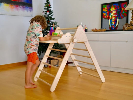 Fitness personnalisé en intérieur Triangle d' escalade en bois pour enfants