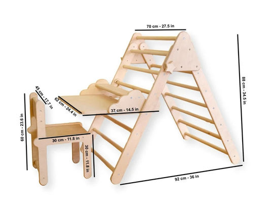Fitness personnalisé en intérieur Triangle d' escalade en bois pour enfants