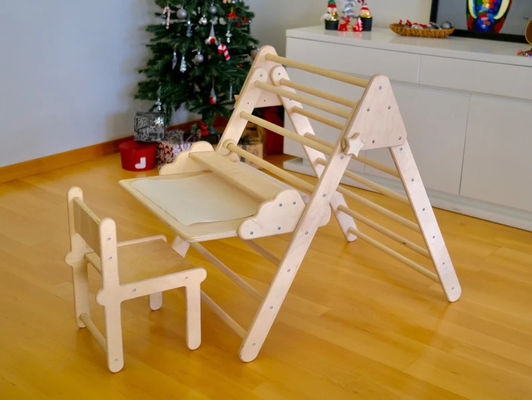 Fitness personnalisé en intérieur Triangle d' escalade en bois pour enfants
