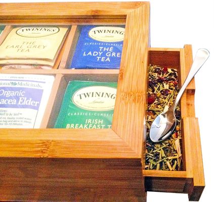 Boîte à thé en bois de pin en couleur personnalisée pour la collection de thé