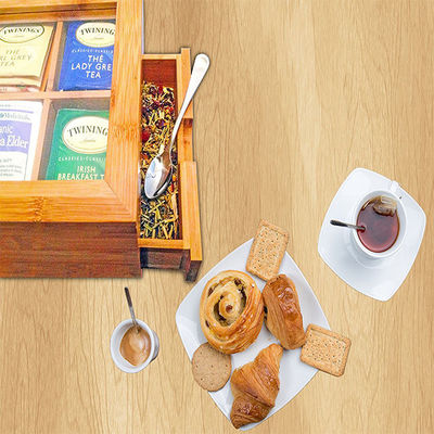 Boîte à thé en bois de pin en couleur personnalisée pour la collection de thé
