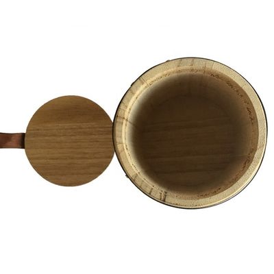 Décoration artisanale en fût en bois naturel avec logo personnalisé Acceptable et cadeau