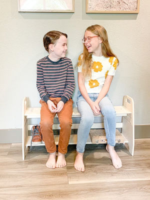 Meubles en bois Montessori amovibles pour les enfants banc de chaussures dans le salon salle de jeux