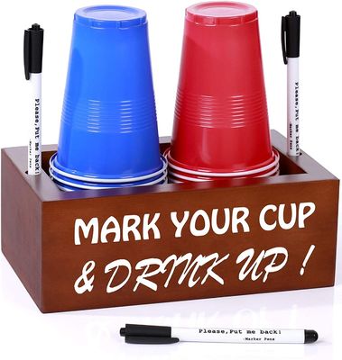 Porte-gobelets jetable à double pin blanc unique pour distribuer des ustensiles de fête rustique