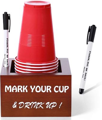 Porte-gobelets jetable à double pin blanc unique pour distribuer des ustensiles de fête rustique