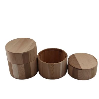 Manivelle polie Logo personnalisé Acceptable Bougie en bois de cèdre avec couvercle en bois