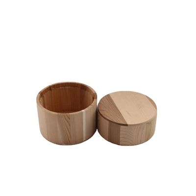 Manivelle polie Logo personnalisé Acceptable Bougie en bois de cèdre avec couvercle en bois