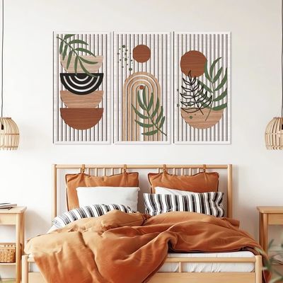 Décoration moderne Soleil Lune Plante Nature Décoration murale pour salon avec logo personnalisé