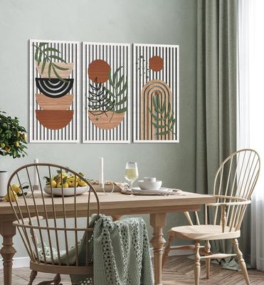 Décoration moderne Soleil Lune Plante Nature Décoration murale pour salon avec logo personnalisé