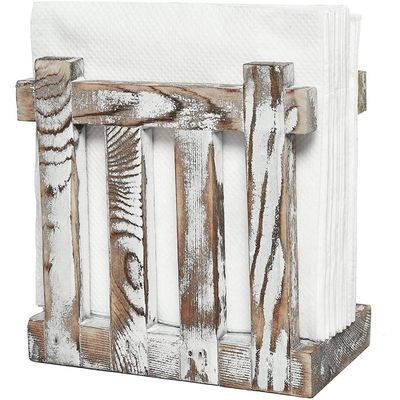 Porteurs de serviettes en bois de style rustique pour les restaurants de table Cadeaux sur mesure brûlés toute la saison