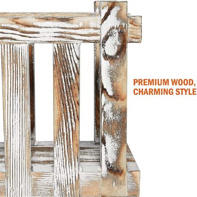 Porteurs de serviettes en bois de style rustique pour les restaurants de table Cadeaux sur mesure brûlés toute la saison