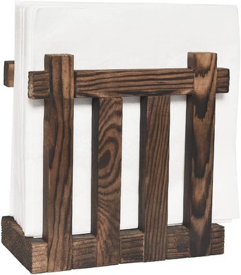 Porteurs de serviettes en bois de style rustique pour les restaurants de table Cadeaux sur mesure brûlés toute la saison