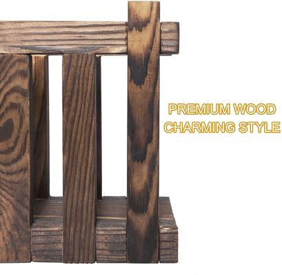 Porteurs de serviettes en bois de style rustique pour les restaurants de table Cadeaux sur mesure brûlés toute la saison