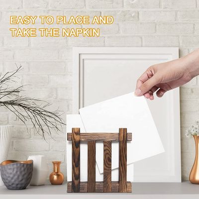 Porteurs de serviettes en bois de style rustique pour les restaurants de table Cadeaux sur mesure brûlés toute la saison