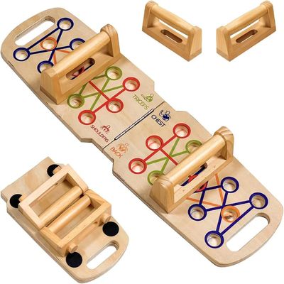 Taille personnalisée Manches pliables en bois poussant vers le haut pour l'entraînement professionnel de la force