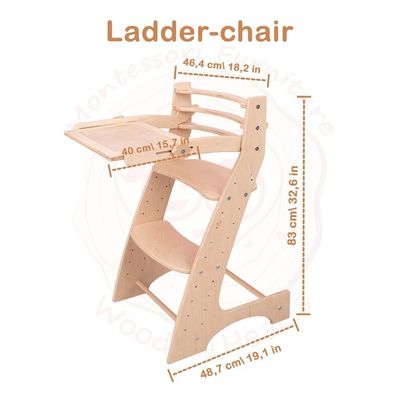 Chaise de bureau en bois réglable pour toutes les saisons