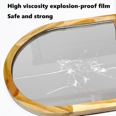 Salle de bains Chambre d'entrée Salle de séjour Miroirs décoratifs Miroir murale avec étagère et crochets à manteaux En bois encadré