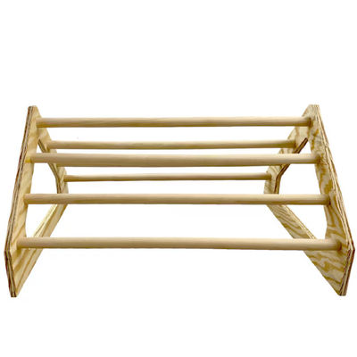 Chick gris Perche forte en bois Jungle Gym Roosting Bar Jouets de poulet pour Coop et Brooder