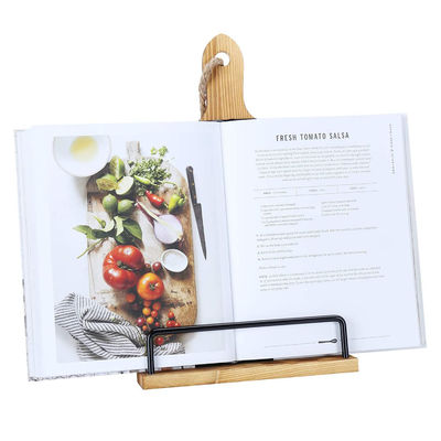 Lisez facilement vos recettes avec ce porte-livres à recettes en bois rustique réglable