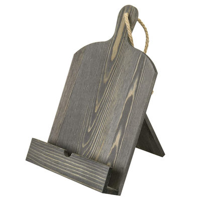 Porteur de support de livre de cuisine en bois avec support de pied
