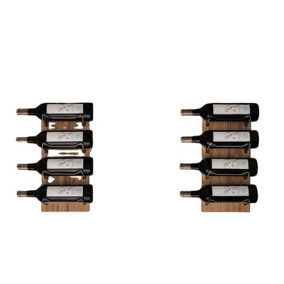 Étagère de vin en bois montée sur le mur pour affichage murale