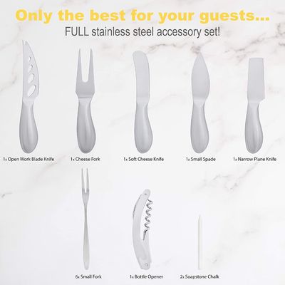 Impression à sérigraphie 19 pièces de bois d'acacia